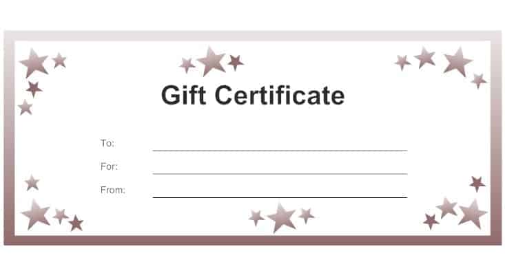 Gift Certificate Templates Word Excel Fomats