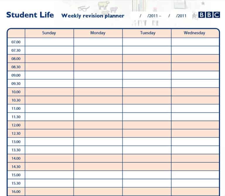 Best Weekly Planner Templates Word Excel Pdf Word Excel Fomats