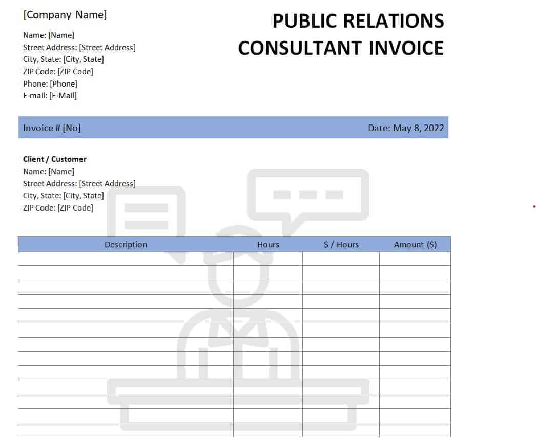 Free Editable Consultant Invoice Templates Word Excel Word