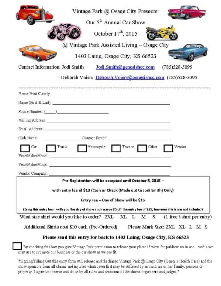 free-car-show-registration-form-template