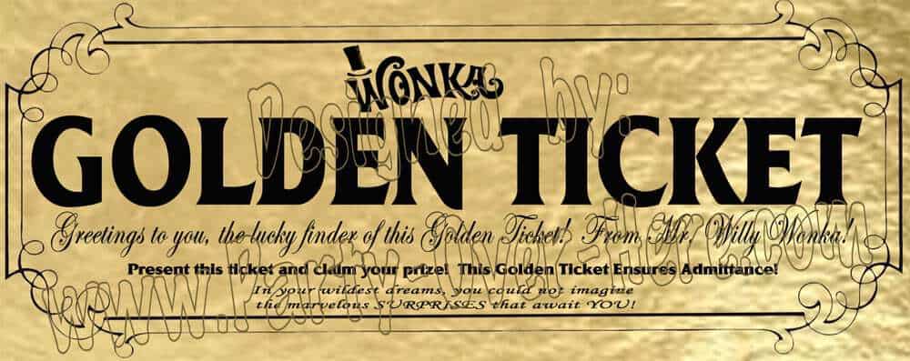 Free Printable Golden Tickets