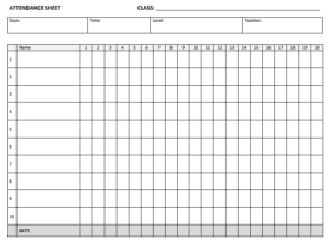 Attendance Sheet Templates - Word Excel Fomats