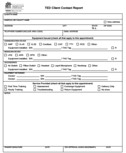 Contact Report Templates - Word Excel Fomats