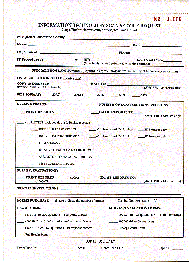 Service Request Form Templates Word Excel Fomats