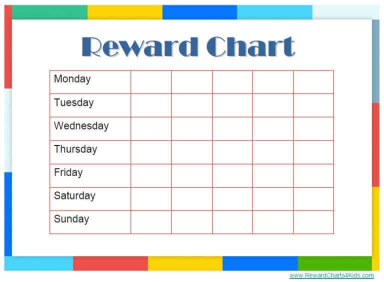 Reward Chart Templates - Word Excel Fomats