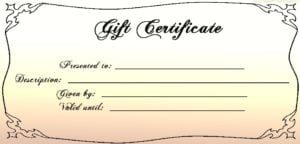 Gift Certificate Templates - Word Excel Fomats