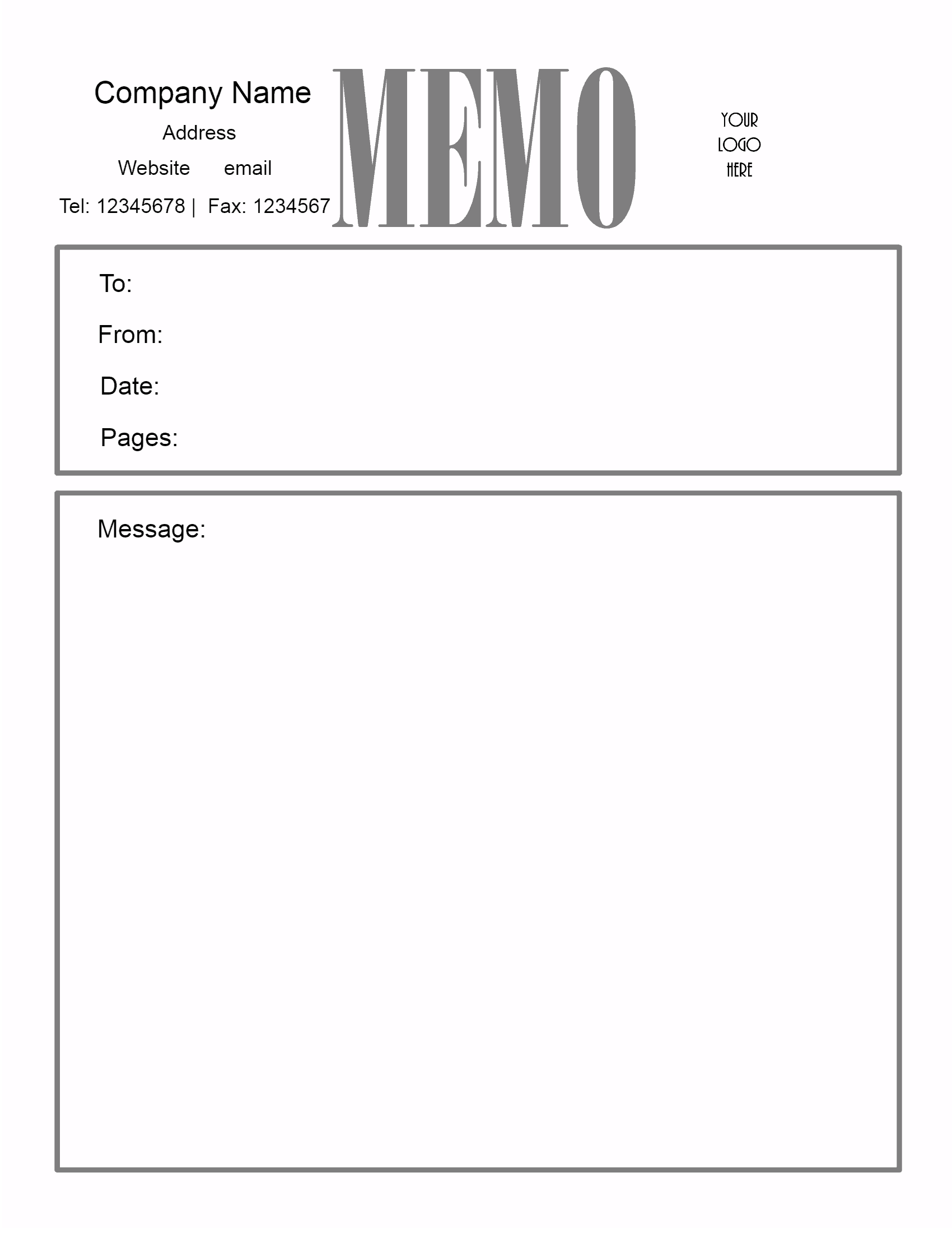 personal memo template for word 2010