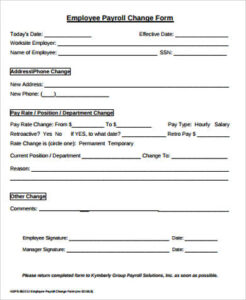 12+ Free Employee Status Change Forms - Word Excel Fomats