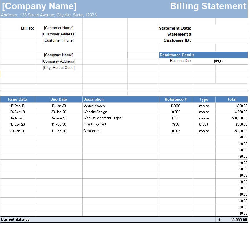 Billing Statement Template-54039204 – Find Word Templates