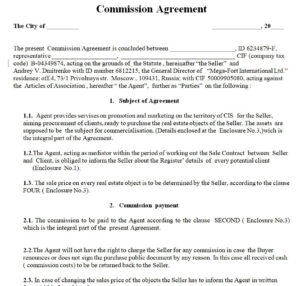 17+ Sample Commission Agreement Templates - Word Excel Fomats