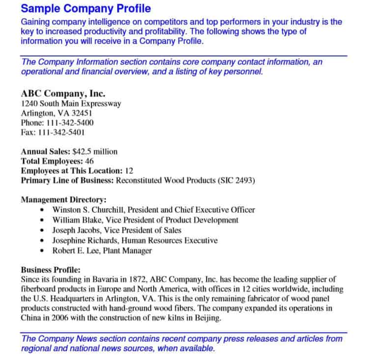 25+ Sample Company Profile Templates [PDF & WORD] - Word Excel Fomats