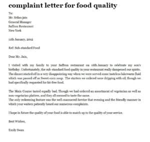 16+ Professional Complaint Letter Templates & Formats - Word Excel Fomats