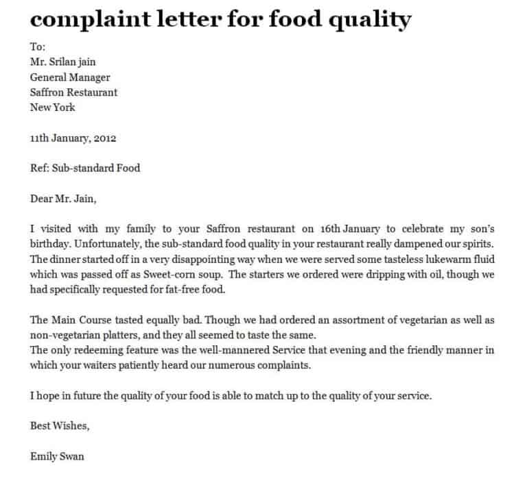 16+ Professional Complaint Letter Templates & Formats - Word Excel Fomats