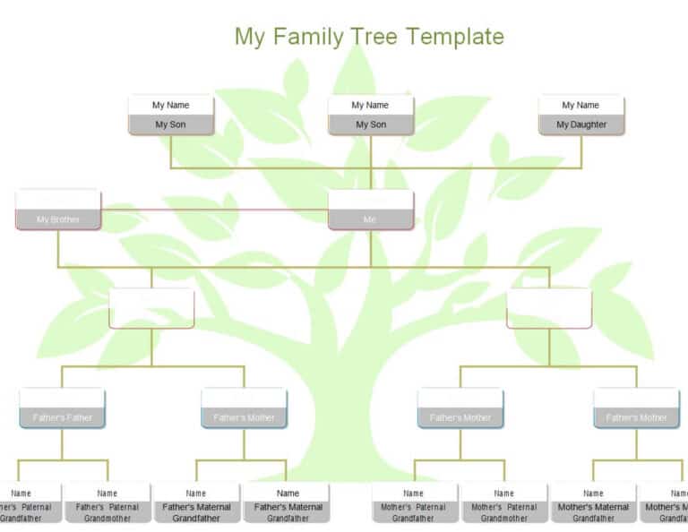 Top 12 Family Tree Templates [WORD, EXCEL, PDF] - Word Excel Fomats