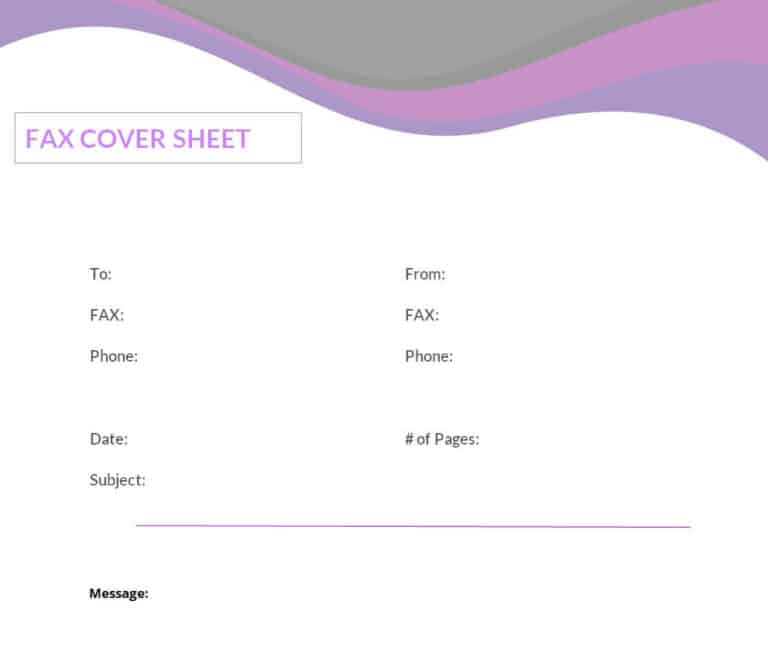 Top 20 Stylish Fax Cover Sheet Word Templates Word Excel Fomats 3645