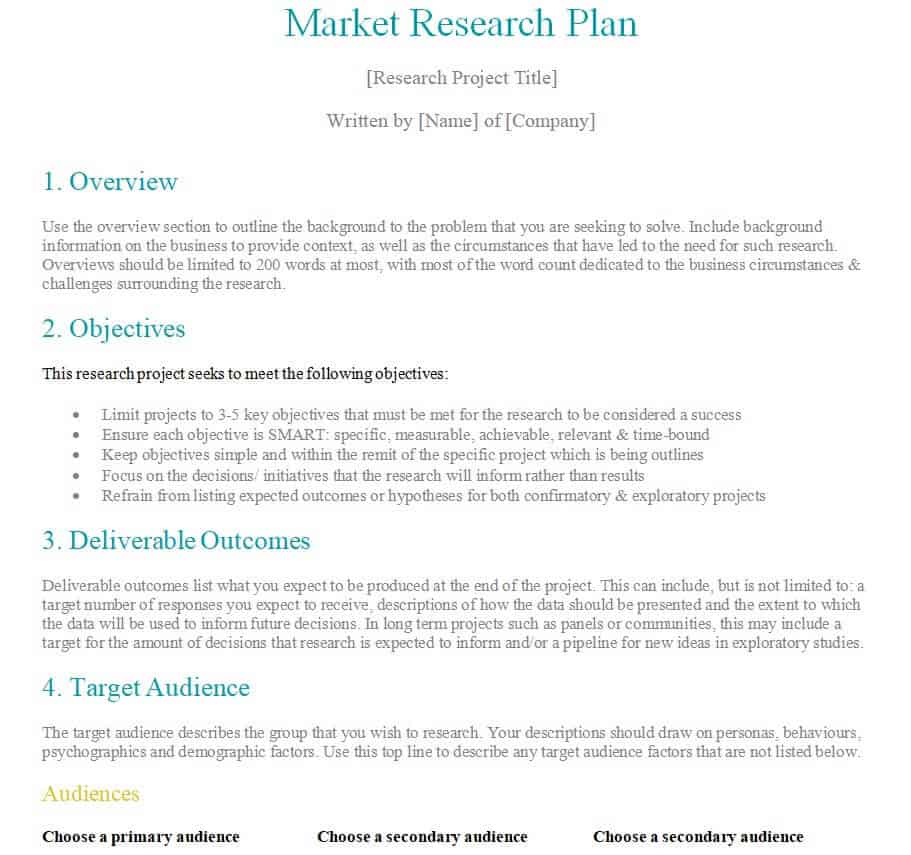 market research template 213361 Find Word Templates