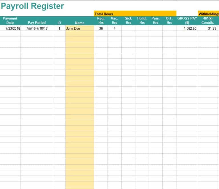 16+ Editable Payroll Templates [excel & Word] - Word Excel Fomats