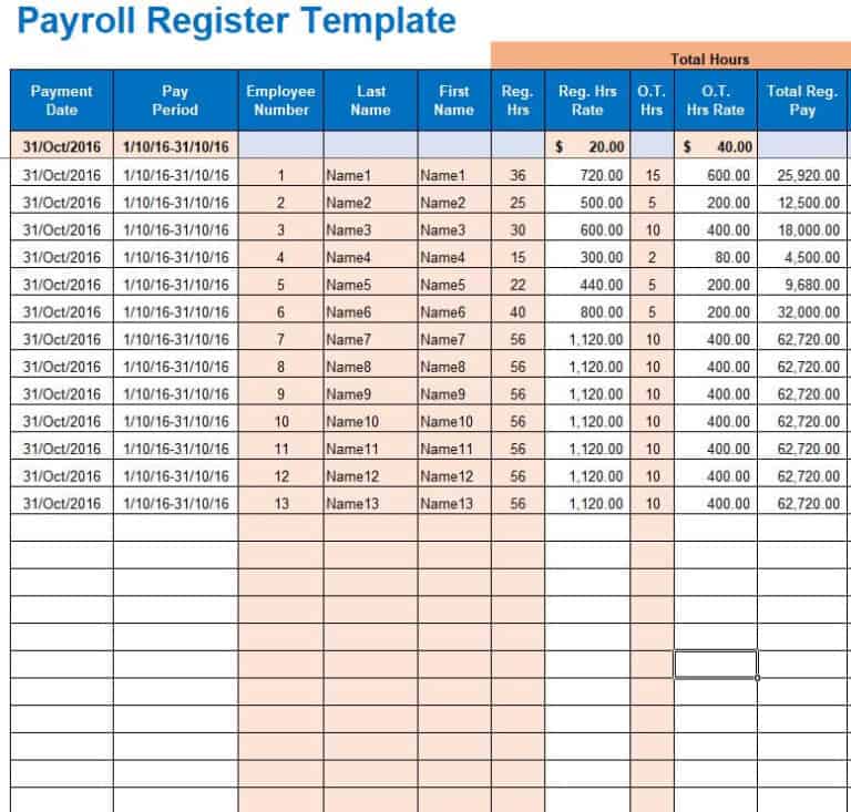 16+ Editable Payroll Templates [EXCEL & WORD] - Word Excel Fomats