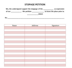 14+ Free Editable Petition Templates - Word Excel Fomats