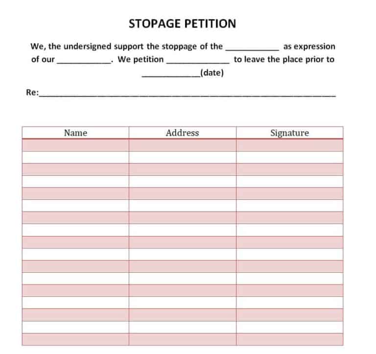 14+ Free Editable Petition Templates - Word Excel Fomats