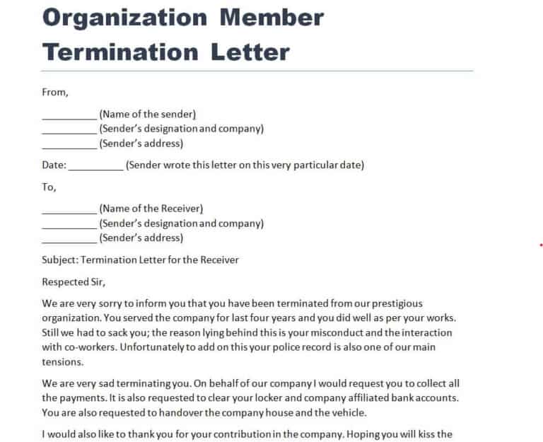 17+ BEST Termination Letter Templates & Formats - Word Excel Fomats