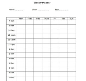 15 BEST Weekly Planner Templates [WORD, EXCEL, PDF] - Word Excel Fomats