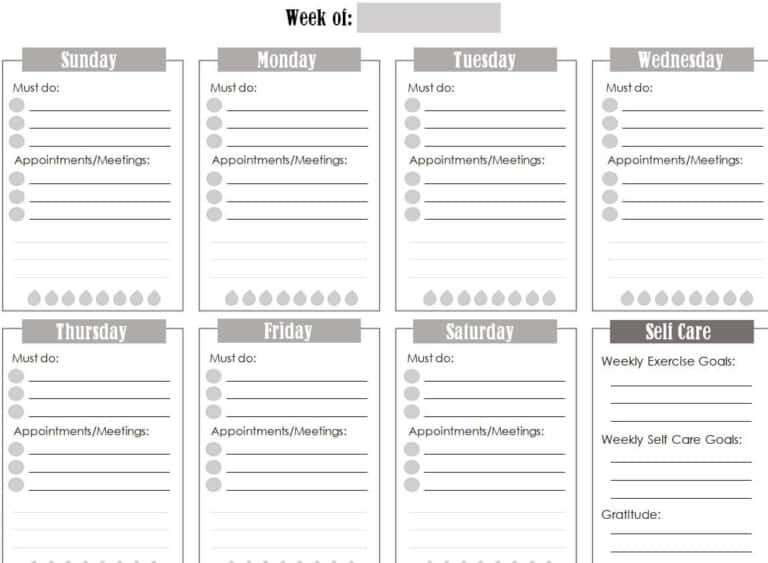 15 BEST Weekly Planner Templates [WORD, EXCEL, PDF] - Word Excel Fomats