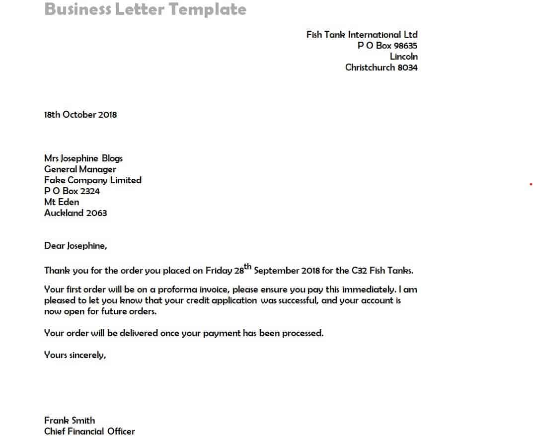 16+ Important Business Letter Templates in WORD - Word Excel Fomats