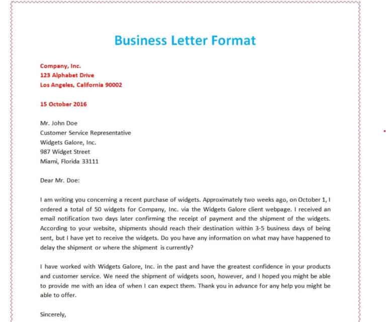 16+ Important Business Letter Templates in WORD - Word Excel Fomats