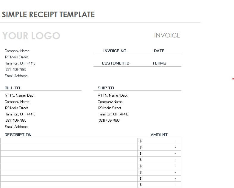 excel cash receipt template Archives - Find Word Templates