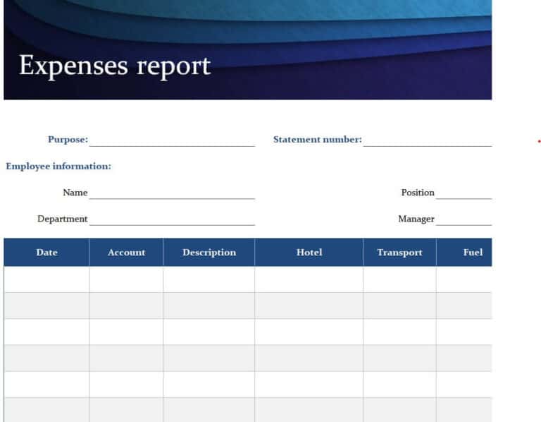 15 Daily Use Expense Report Templates [excel & Word] - Word Excel Fomats