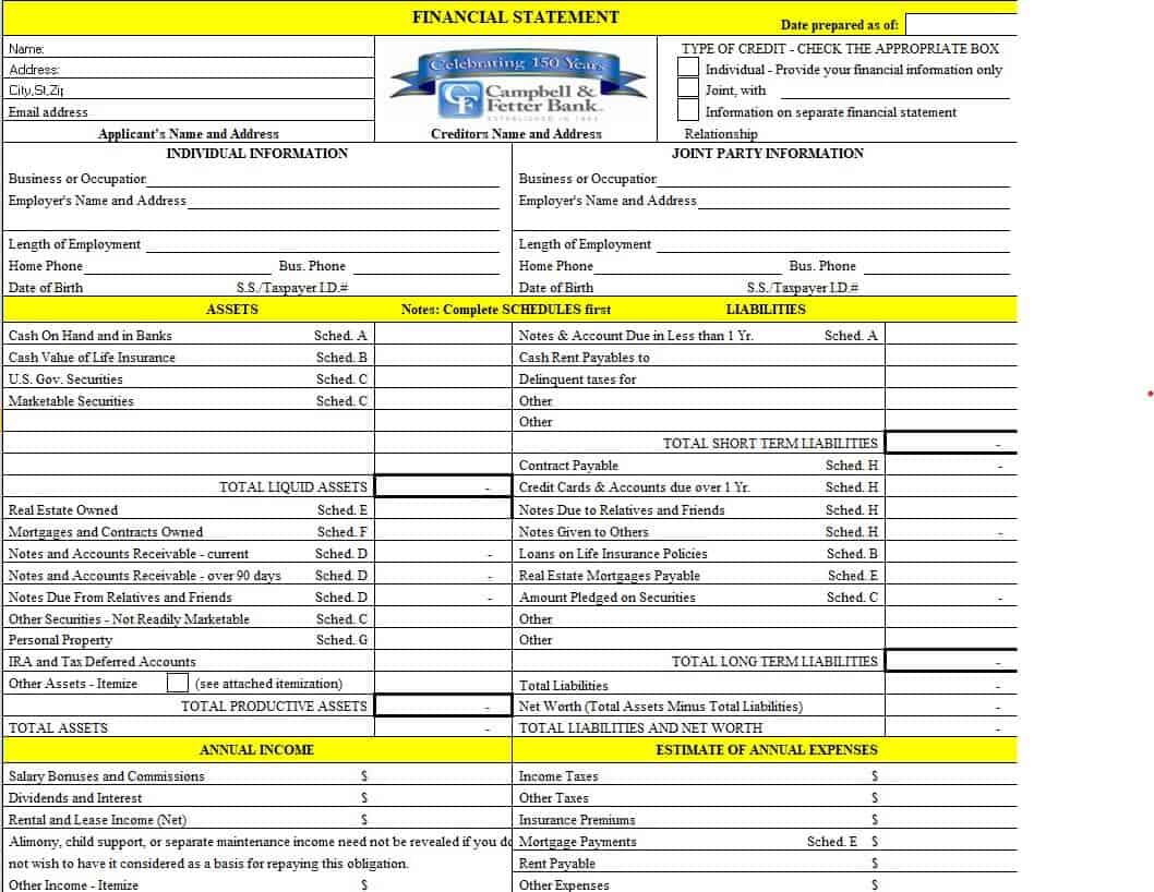 financial statement sample-7768309 – Find Word Templates