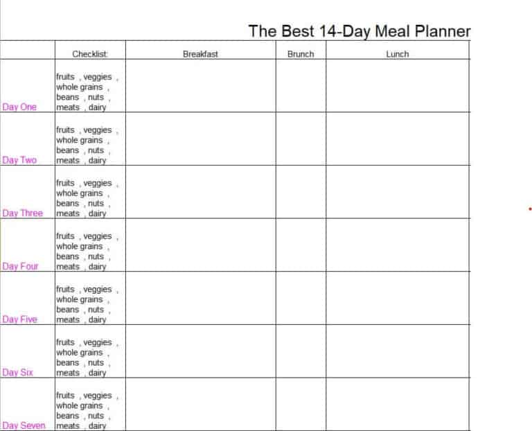 FREE 22+ Daily Use Meal Plan Templates [EXCEL, WORD & PDF] - Word Excel ...