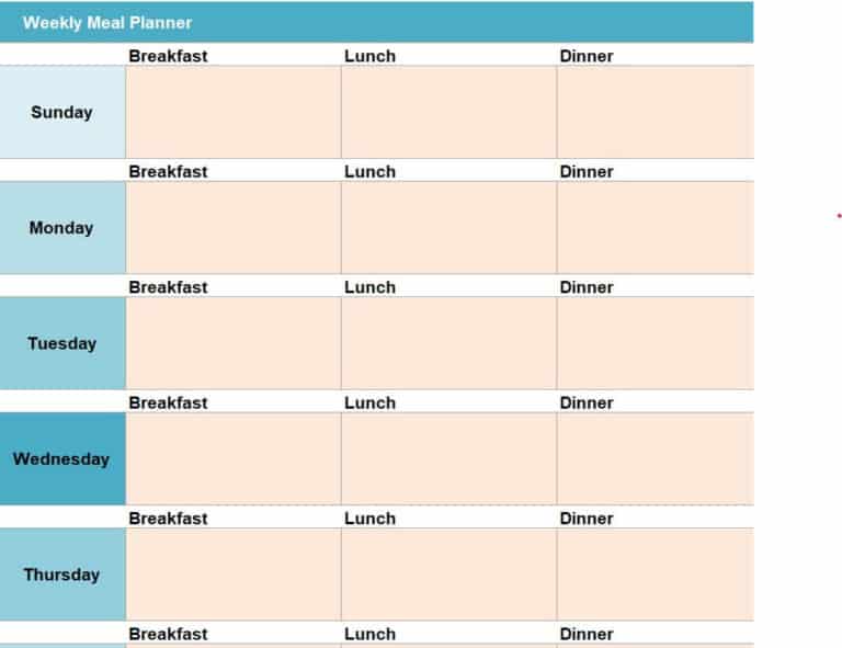 FREE 22+ Daily Use Meal Plan Templates [EXCEL, WORD & PDF] - Word Excel ...