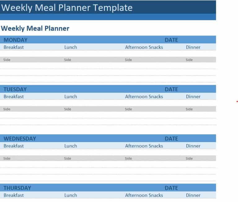 FREE 22+ Daily Use Meal Plan Templates [EXCEL, WORD & PDF] - Word Excel ...