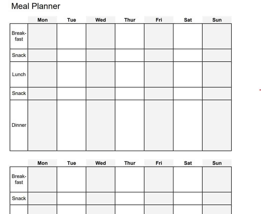 FREE 22+ Daily Use Meal Plan Templates [EXCEL, WORD & PDF] - Word Excel ...