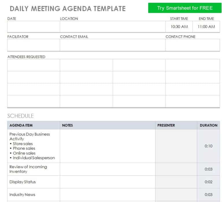 18+ Official Meeting Agenda Templates in MS WORD - Word Excel Fomats