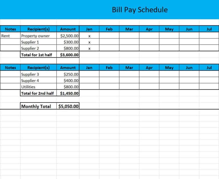 15+ Customizable Payment Schedule Templates Excel - Word Excel Fomats