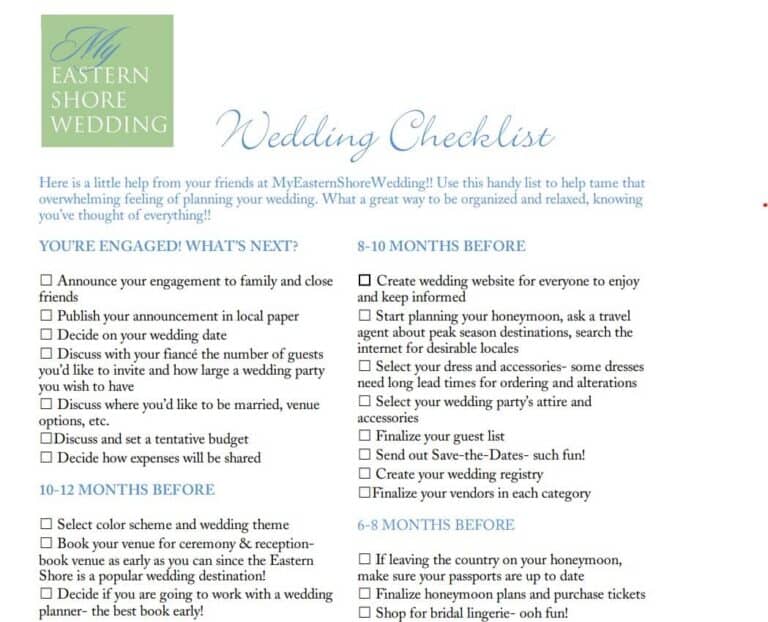 21+ FREE Wedding Checklist Templates [WORD & PDF] - Word Excel Fomats