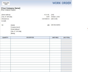 10+ Practical Work Order Templates & Formats - Word Excel Fomats